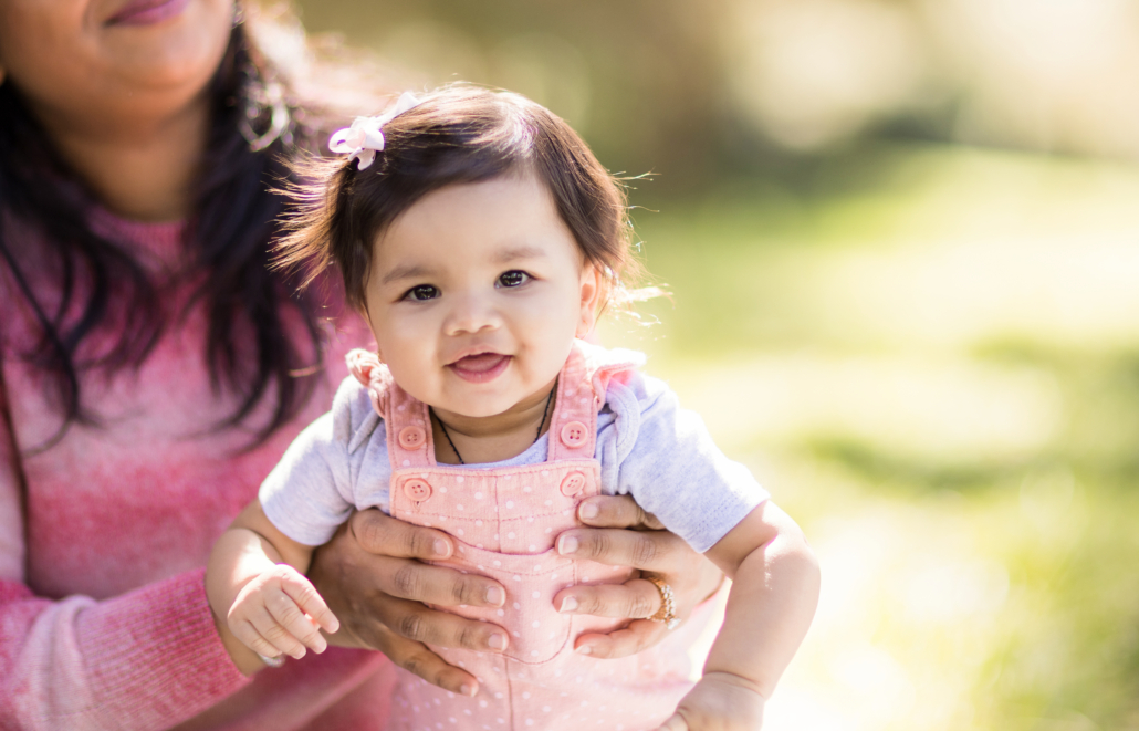 Candid shot of Udani child giggling