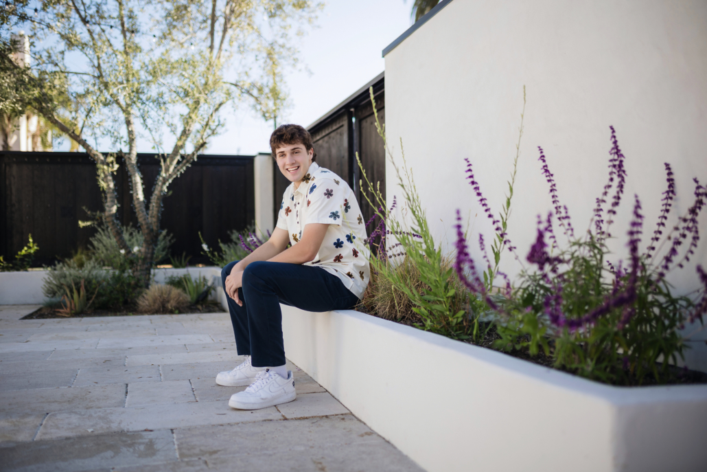 Outdoor portrait of a High School senior guy